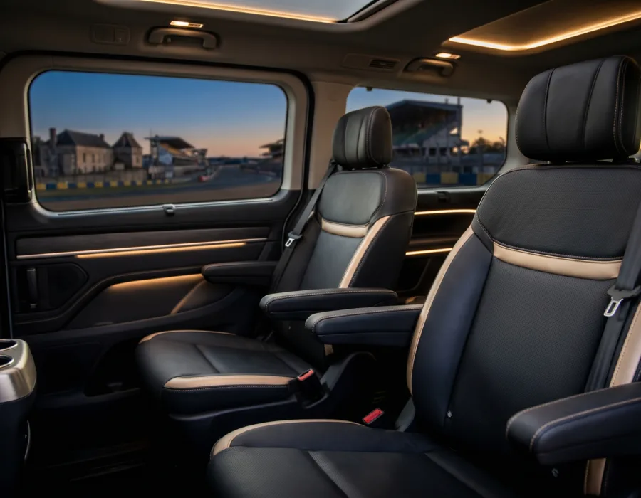 Van VTC Le Mans - Ford Tourneo intérieur sièges cuir