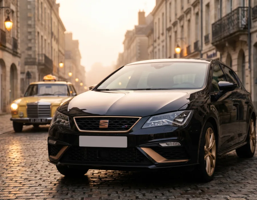 VTC vs taxi Le Mans - Cupra noire centre urbain